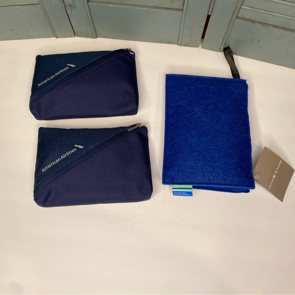 American Airlines Premium Economy & United Business Class Amenity Kits NWT